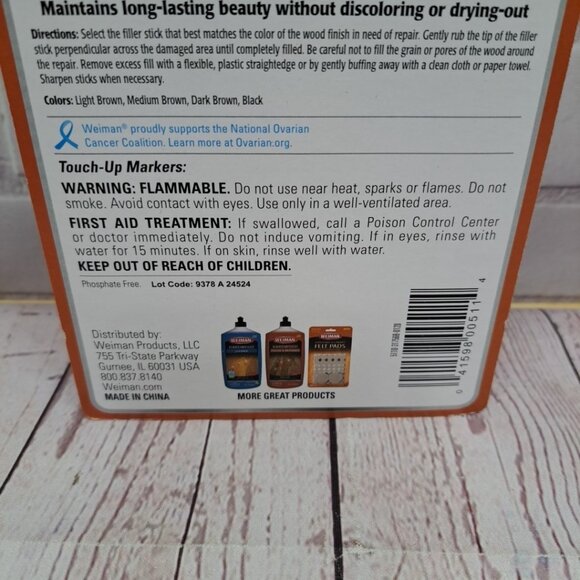 Weiman Wood Furniture Floors Repair Restore Kit Hide Scratches Chips Worn Edges - Picture 6 of 6